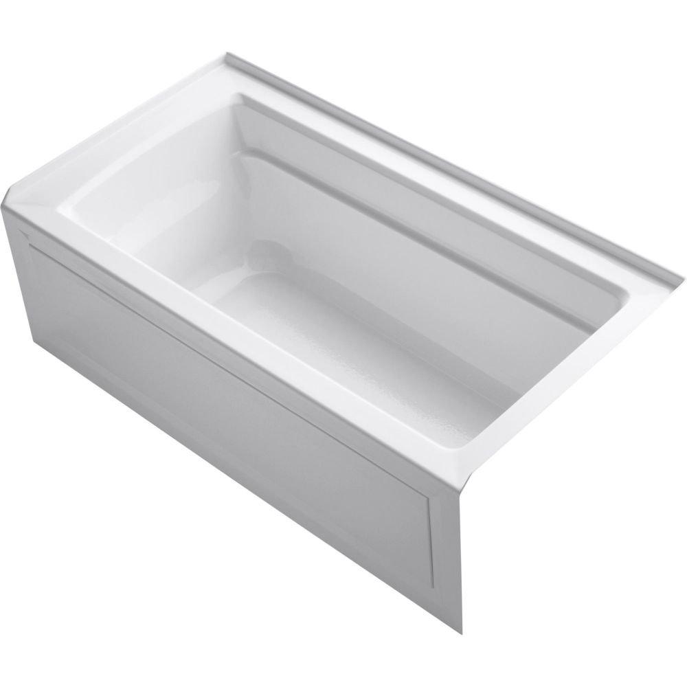 Archer® 60" x 32" Acrylic Alcove Soaking Bathtub with Comfort Depth