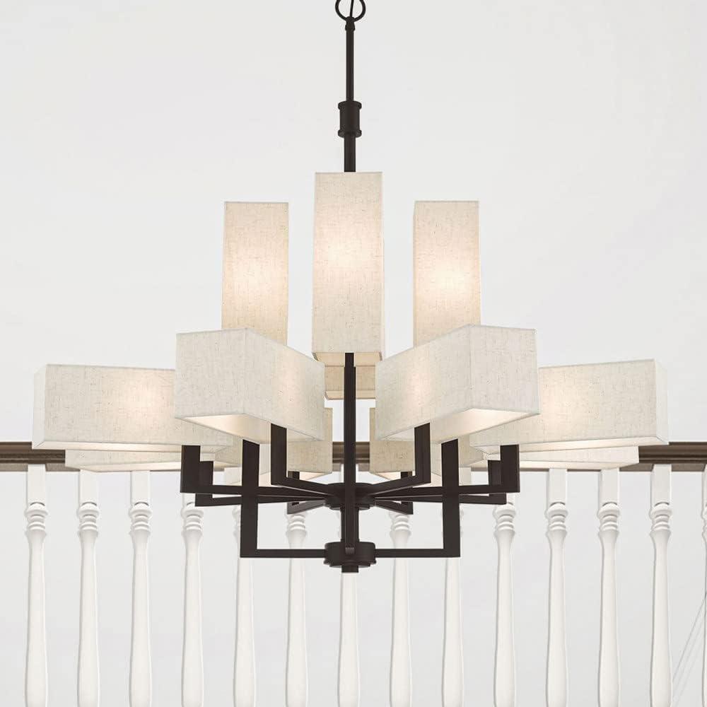 Livex Lighting Rubix 12 - Light Chandelier in  Bronze