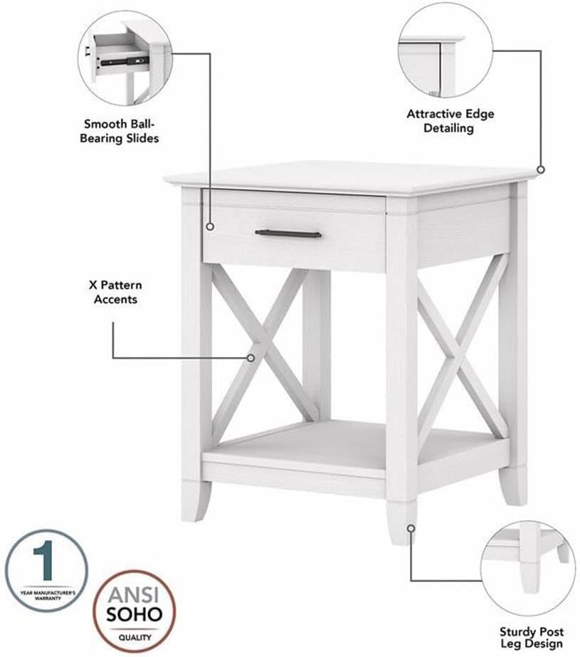 Key West Coffee Table with End Tables in Pure White Oak - Engineered Wood