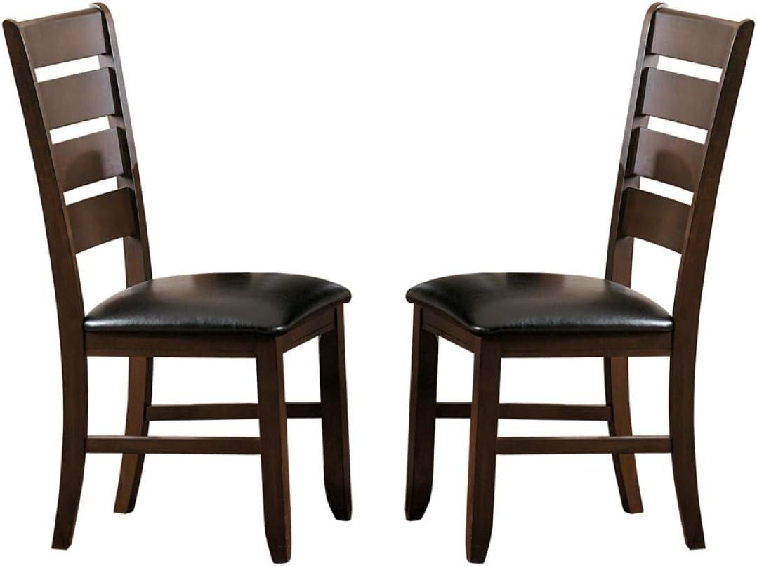 Lexicon Ameillia 19.5" Wood Dining Room Side Chair in Dark Oak (Set of 2)