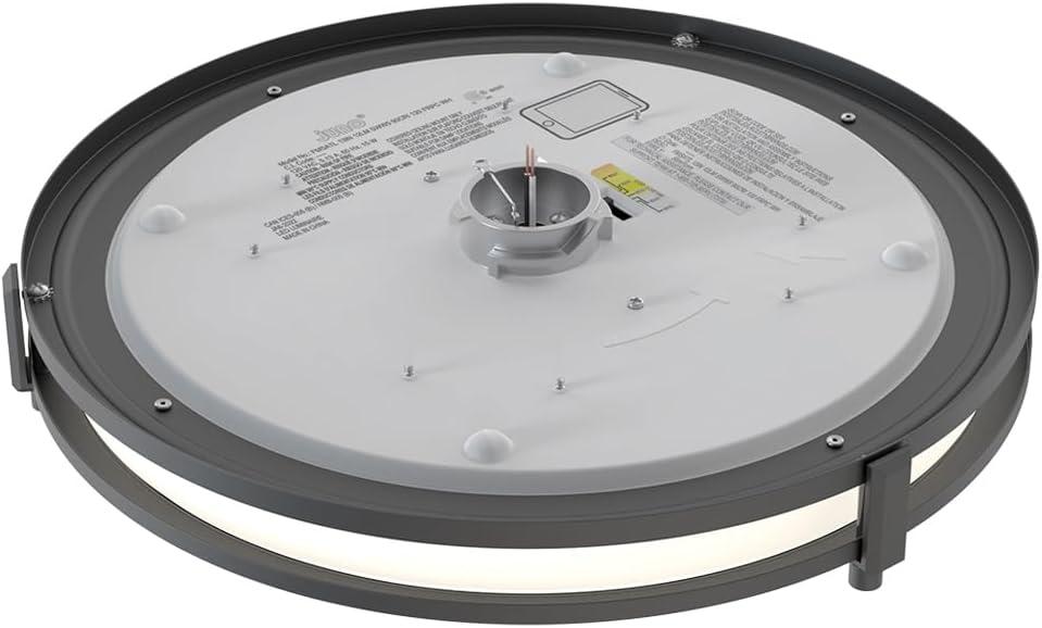 Matte Black Round LED Flush Mount Ceiling Light