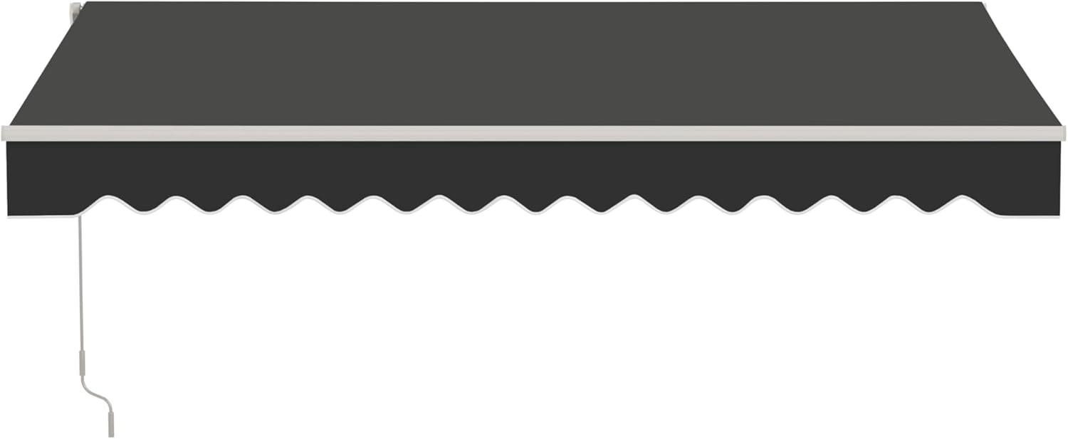 Motorized Retractable White Frame Patio Awning