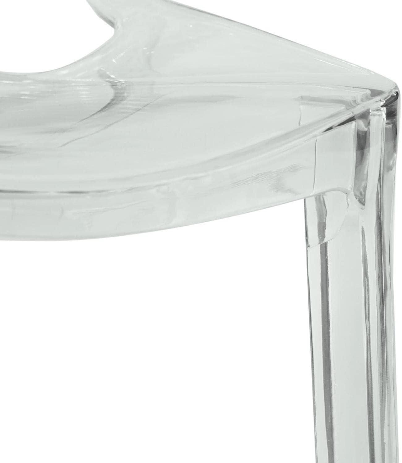 Clear Polycarbonate Cut-Out Design Dining Chair