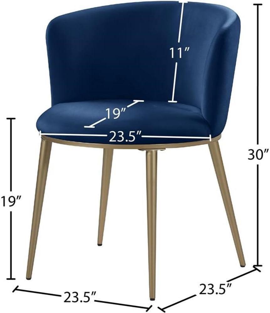 Meridian Furniture Skylar Navy Velvet Dining Chair (Set of 2)