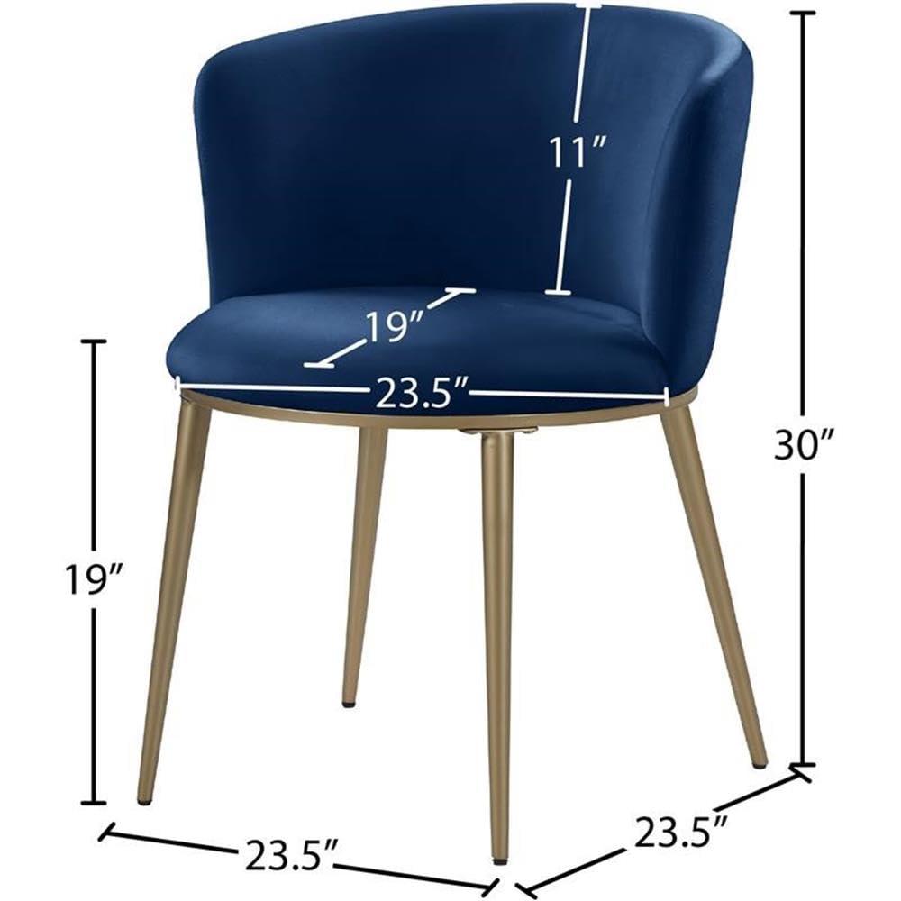 Meridian Furniture Skylar Navy Velvet Dining Chair (Set of 2)