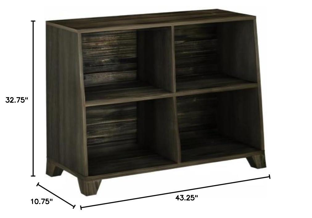 Max & Lily Bookshelf, 4 Shelves Bookcase, Solid Wood Bookshelves for Bedroom