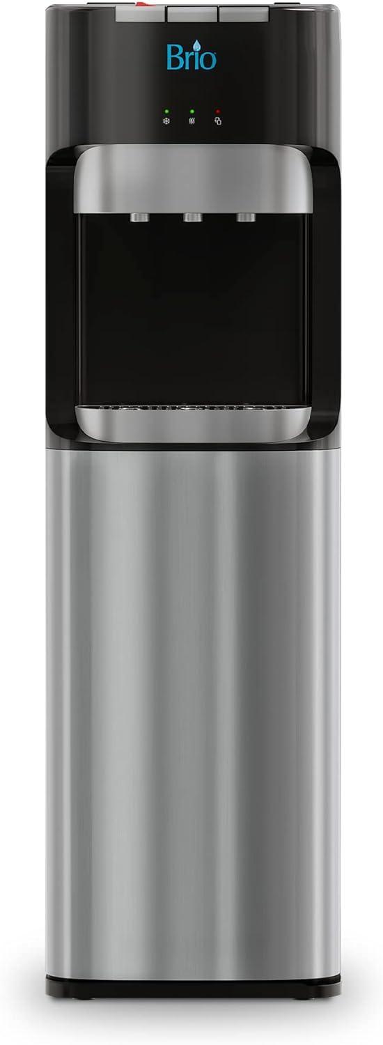 Brio Stainless Steel Bottom Load Water Cooler Dispenser with Hot, Cold, and Room Temperature Water