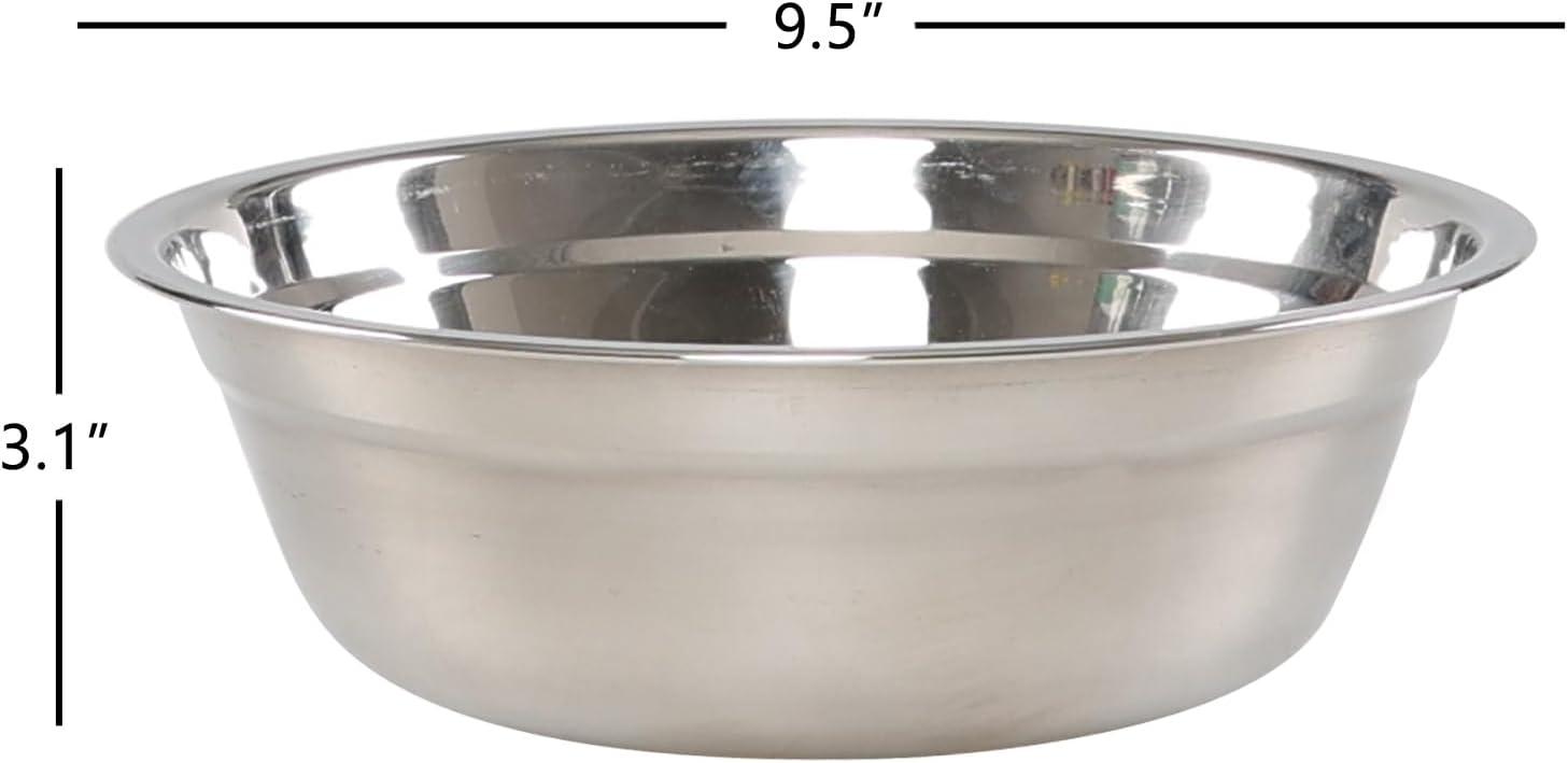 7.55" Stainless Steel Mixing and Serving Bowl Set