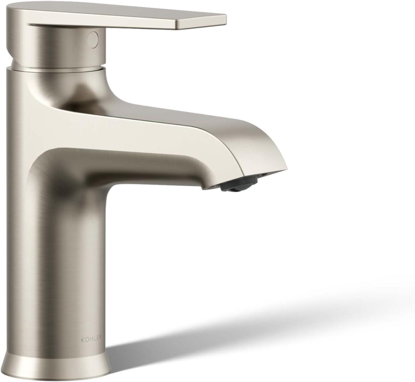 Kohler Hint Single-Handle Bathroom Faucet with Pop-Up Drain Assembly, One Hole Bathroom Sink Faucet, 1.2 gpm