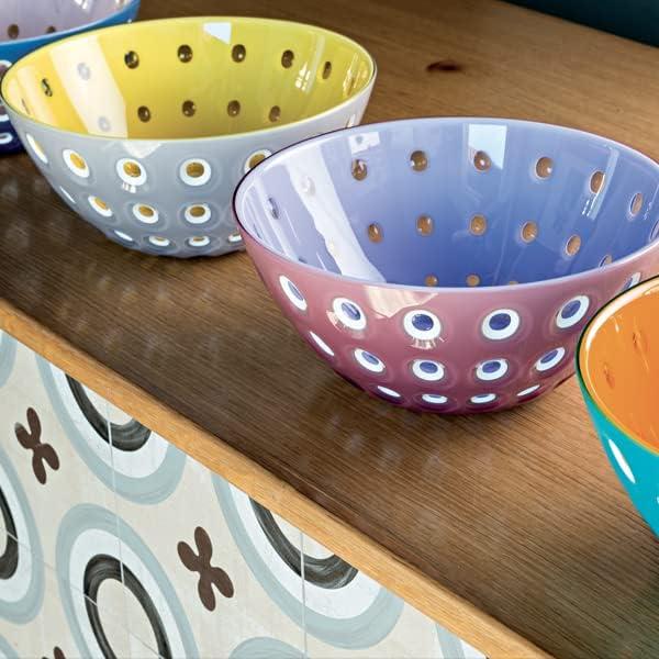 Guzzini 25cm Le Murrine Bowl (Gray/White/Yellow)