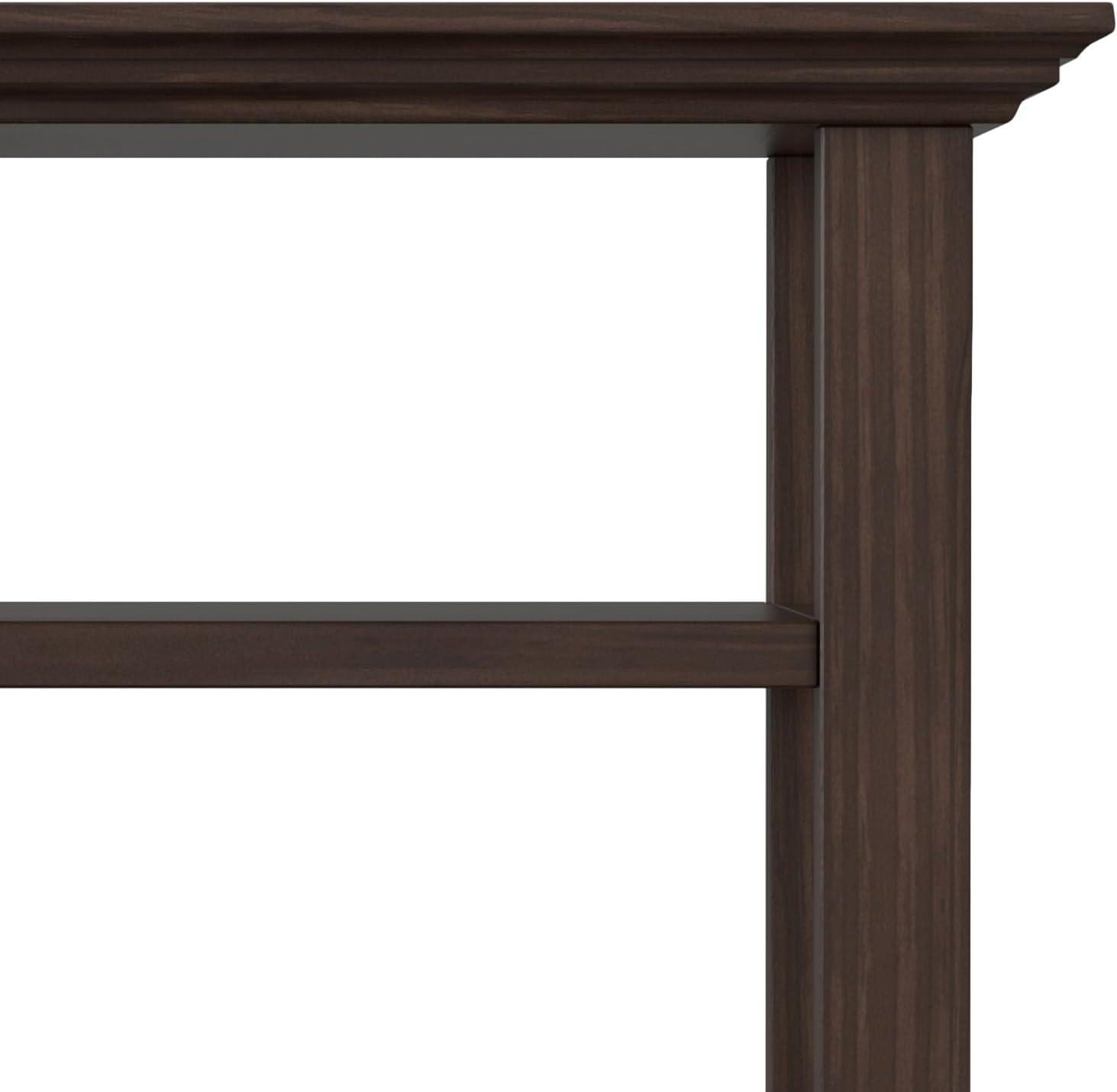 Acadian SOLID WOOD End Table in Warm Walnut Brown