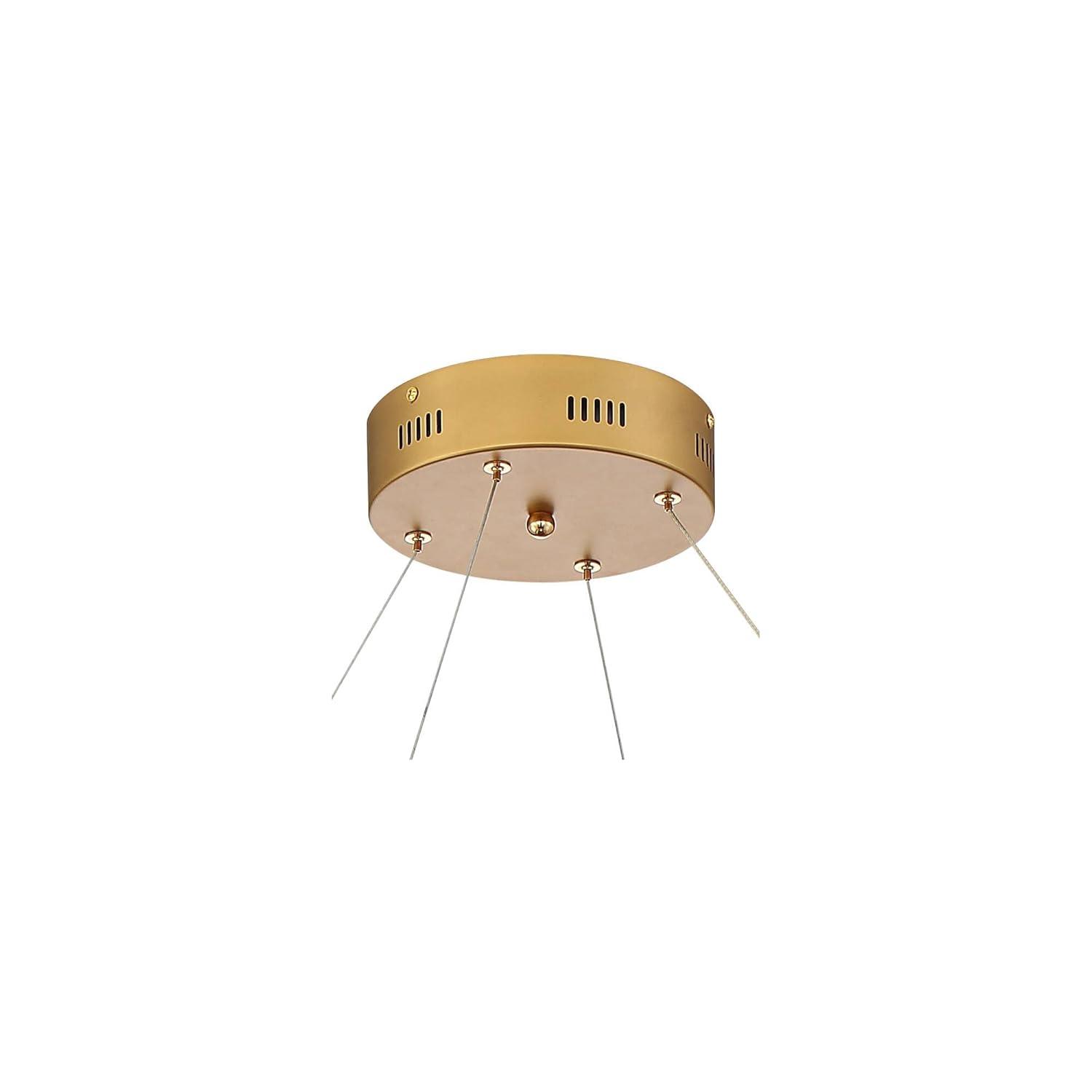 Possini Euro Design Vesta Gold Ring Pendant Light 35 1/2" Wide Modern LED Crystal Glass for Dining Room House Foyer Kitchen Island Entryway Bedroom