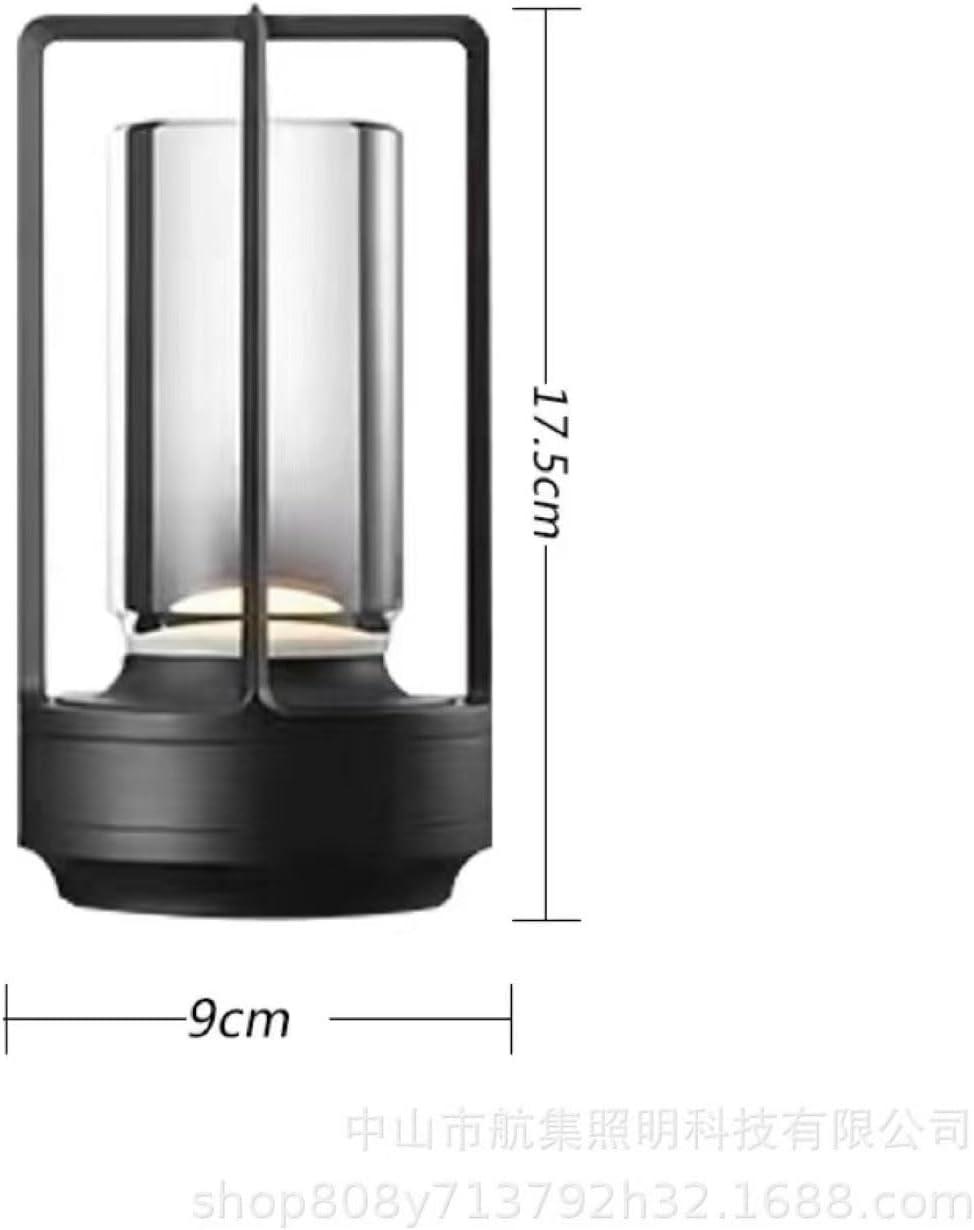 Jkung Portable Metal Table Lamp Touch Control Adjustable Dimmable Flicker Free Rechargeable Cordless Battery Powered Small Desk Lamp