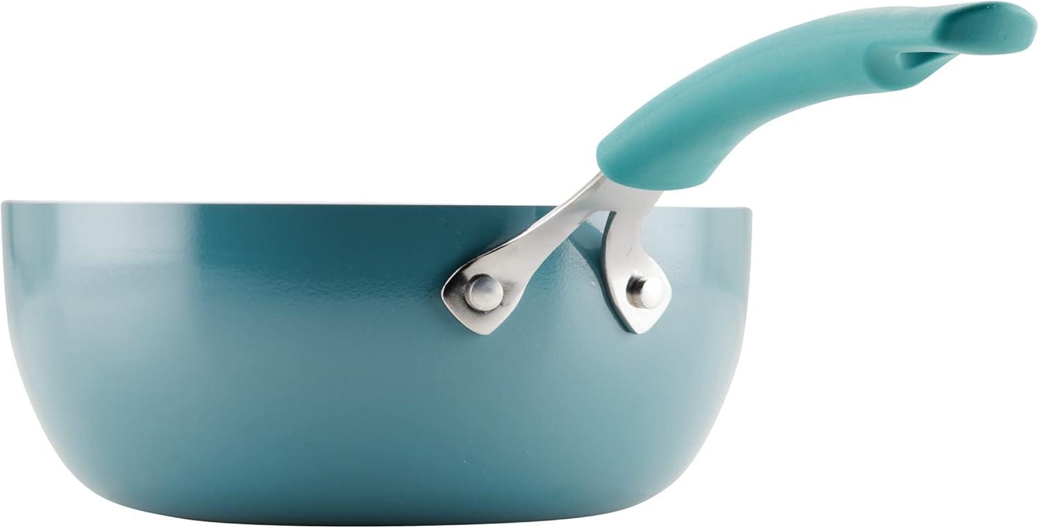 Rachael Ray Cook and Create Aluminum Nonstick Saucier Pan, 3-Quart