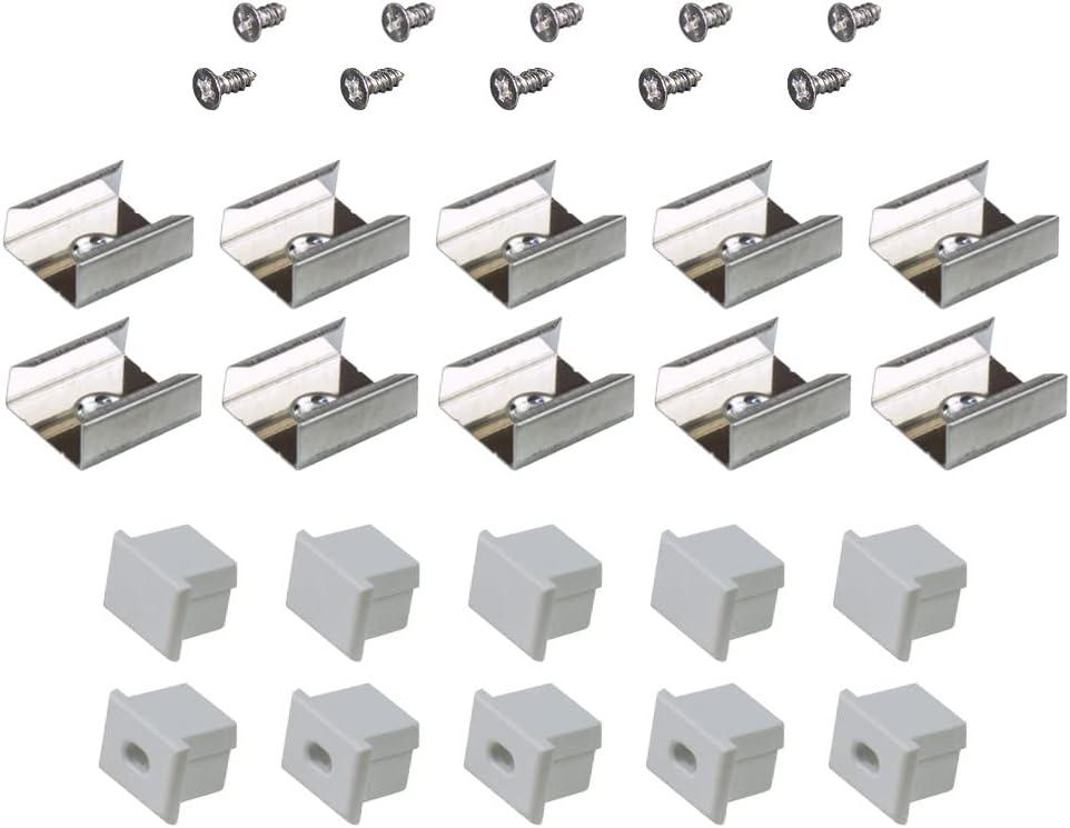 Armacost Lighting Accessory Packs for LED Tape Light Mounting Channels, Deep Surface, Grey 960004