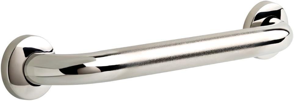 Delta Lahara (1-Pack) 16' Shower Grab Bar Seniors ADA Compliant Bright Stainless Steel 450 lb Capacity Bathroom Safety Handle for Shower, Bathtub | Wall Mounted Balance Assist, Grip DF59816-BS1-XX