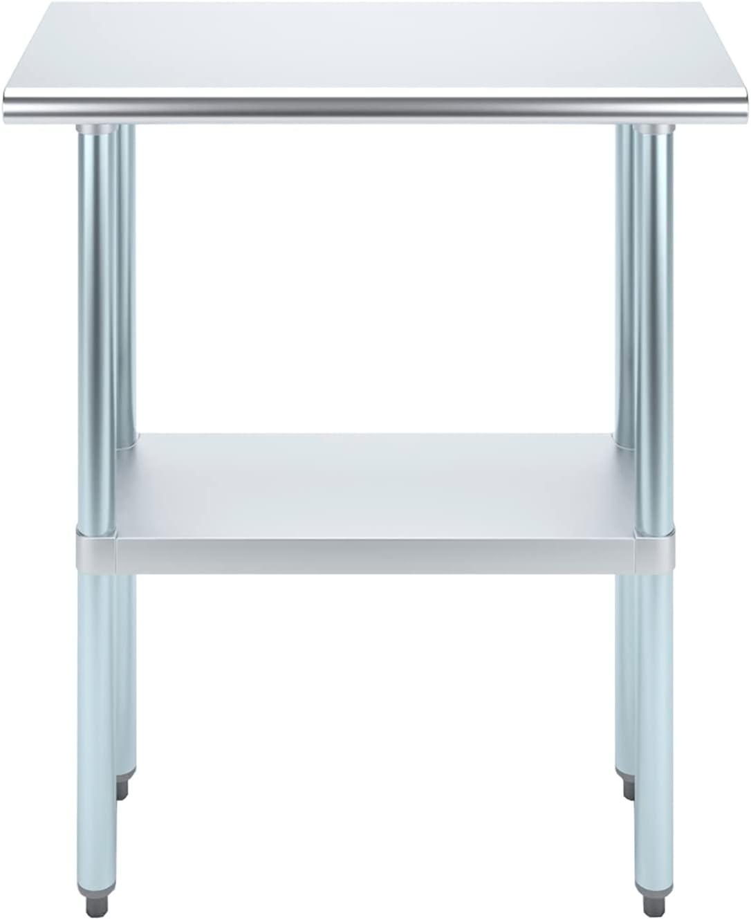 Stainless Steel Work Table with Undershelf. Metal Prep Table. NSF - Certified