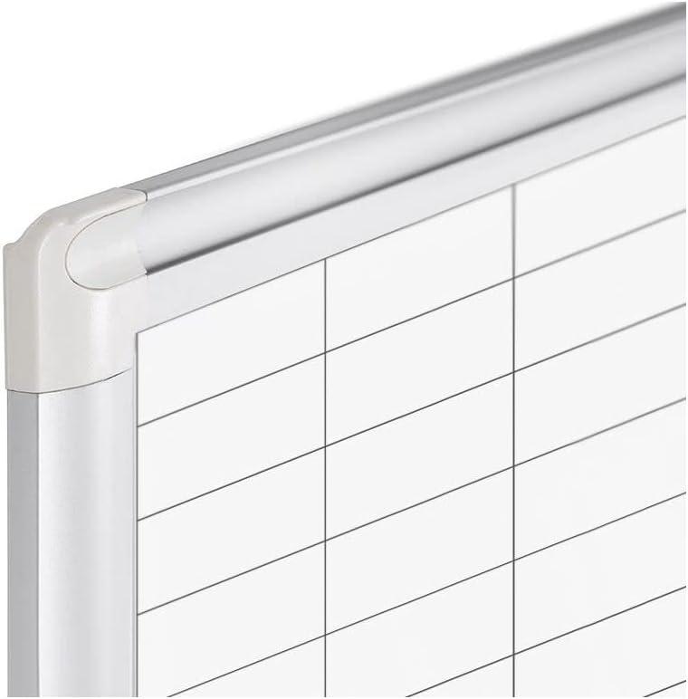 Grid Planning Board, 1 x 2 Grid, 48 x 36, White/Silver