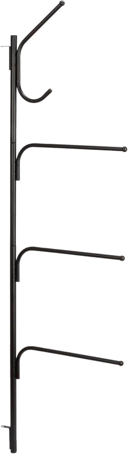 Black Steel Wall Mounted Hinge-It Towel Bar