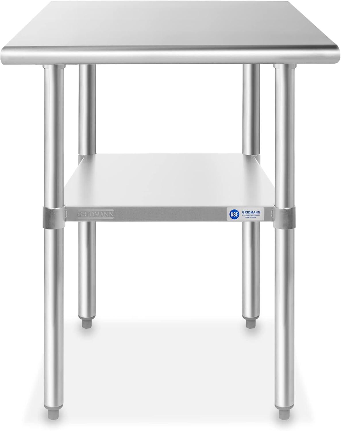 Amgood 30 in. x 24 in. Stainless Steel Table