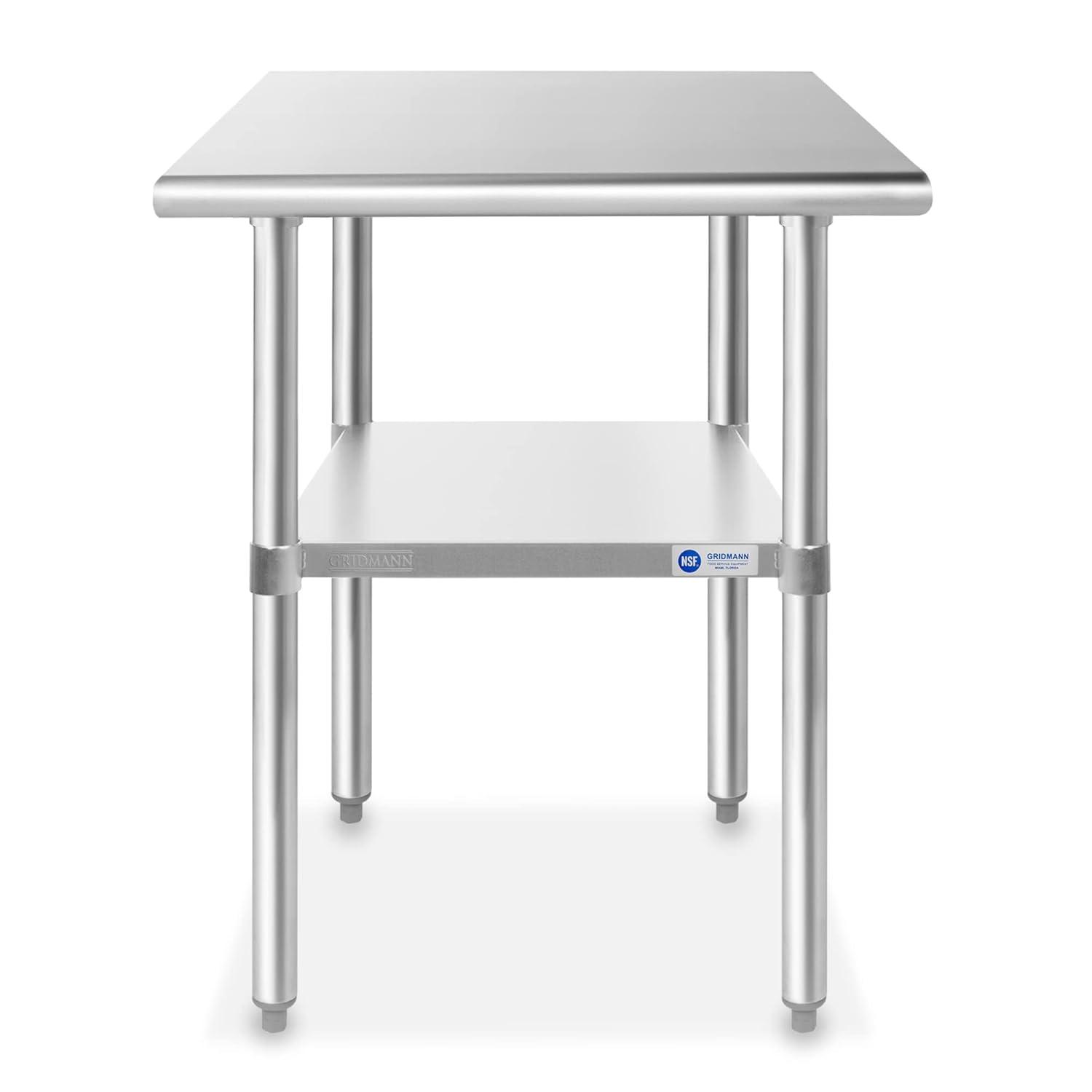 Amgood 30 in. x 24 in. Stainless Steel Table