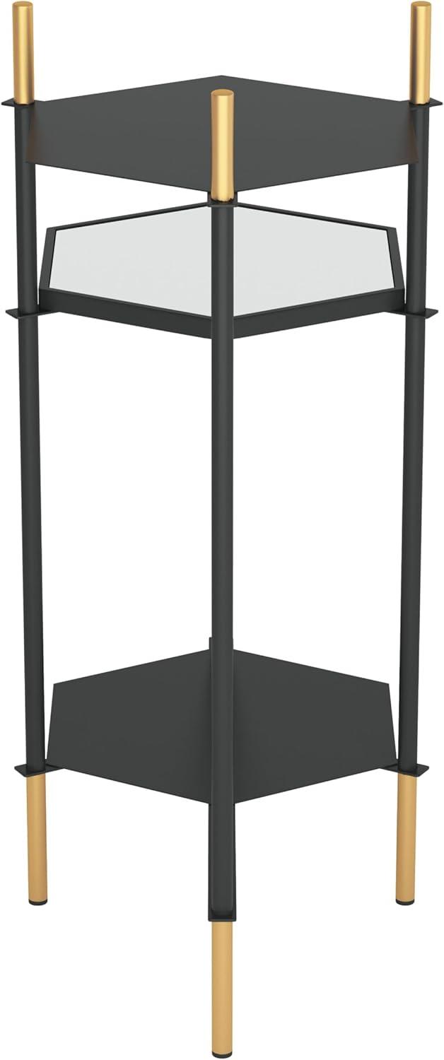 Zuo William Side Table Gold & Black