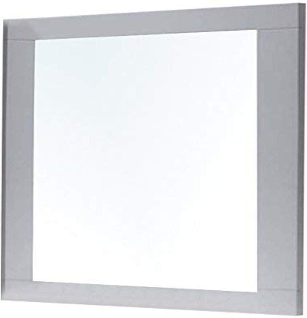 Lorimar Beveled White Rectangular Wooden Mirror 38"x47"