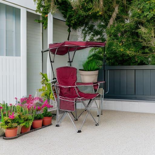 Quik Shade Max Shade High and Wide Folding Camp Tilt UV Sun Protection Canopy Chair