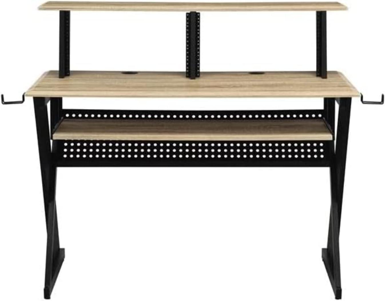 Humanity 47" Decorative Bookshelf Natural and Black - Acme Furniture