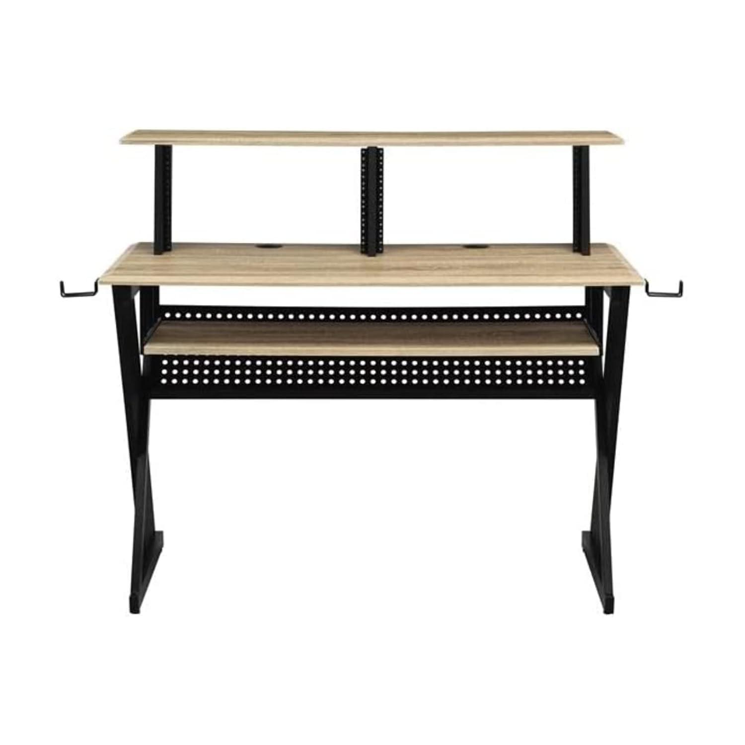 Humanity 47" Decorative Bookshelf Natural and Black - Acme Furniture