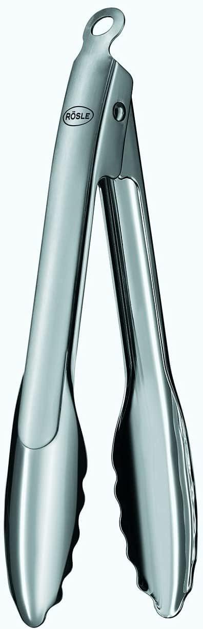 Rosle 9 Inch Locking Tongs, Stainless Steel