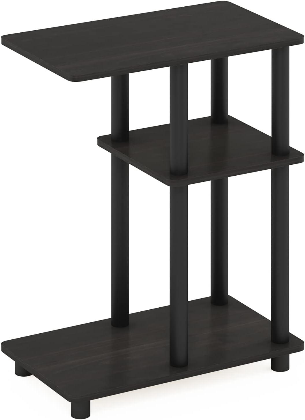 Espresso/Black Turn-N-Tube Rectangular Wood Side Table