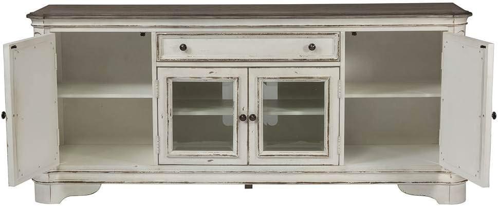 Magnolia Manor White Entertainment TV Stand