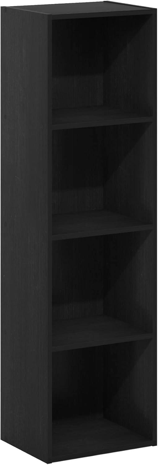 Furinno 4-Tier Reversible Bookshelf Open Storage Bookcase Display Shelf for Kids Room&Home Office,Blackwood