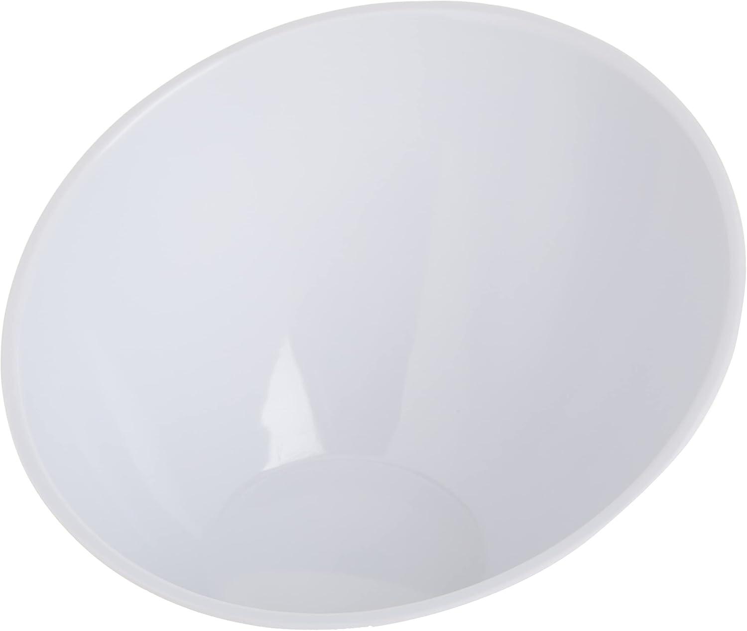 White Round Melamine Slanted Serving Bowl, 8"