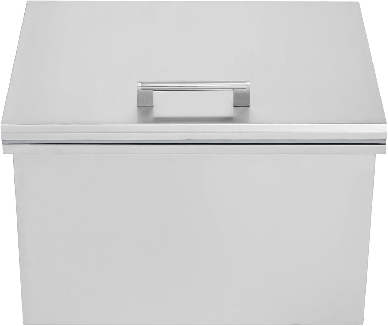 VEVOR 40Quart Drop in Ice Chest Ice Cooler Ice Bin Stainless Steel 20"x16"x14.6"