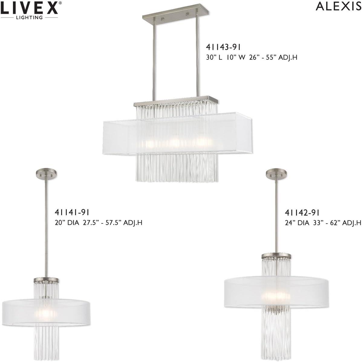 Livex Lighting Alexis 3 - Light Chandelier in  Brushed Nickel