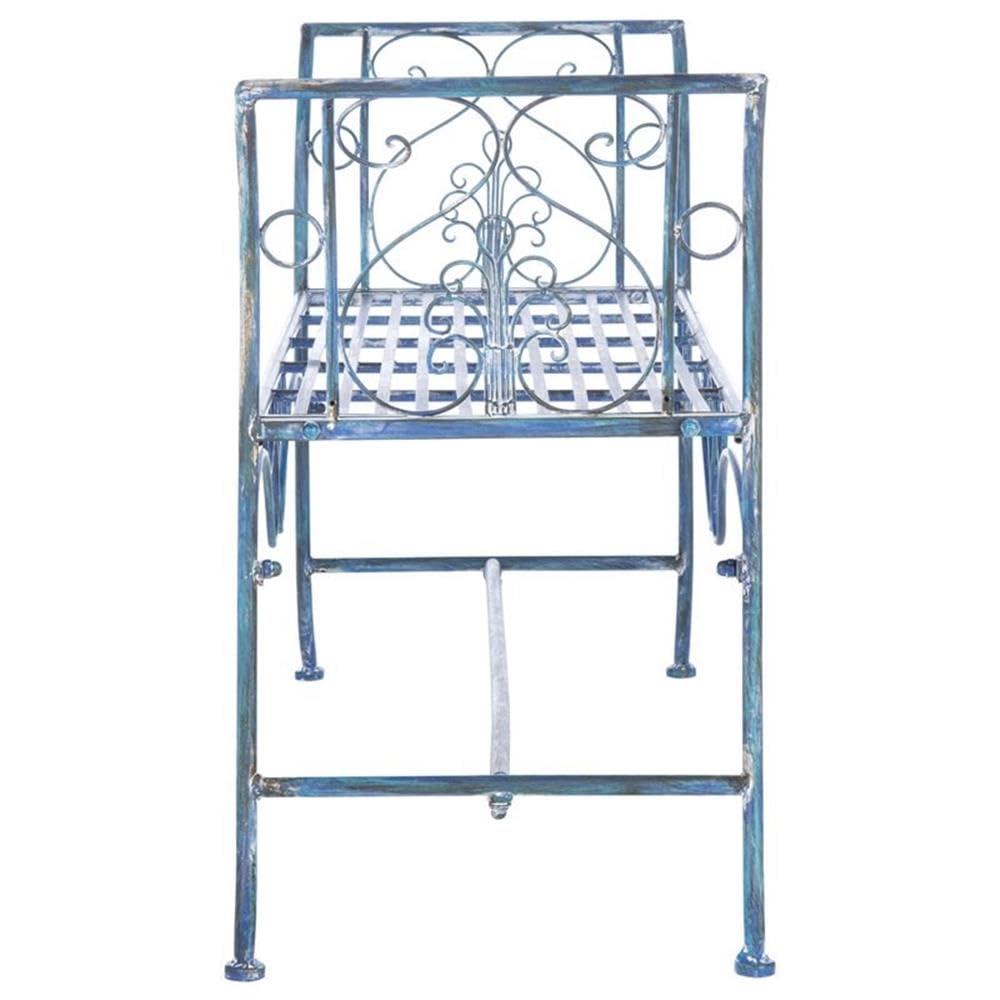Adina Bench - Outdoor - PAT5016 - Mossy Blue - Safavieh