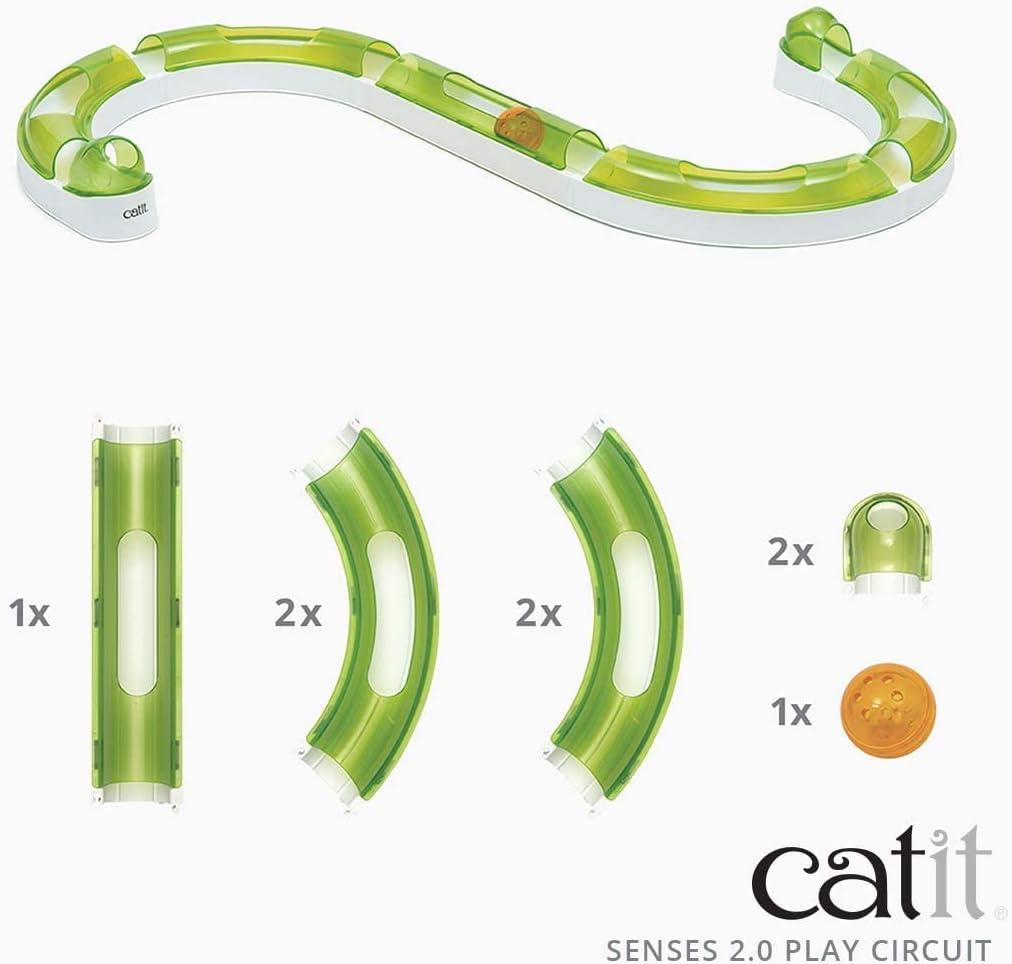 Interactive Green and White Cat Play Circuit Toy