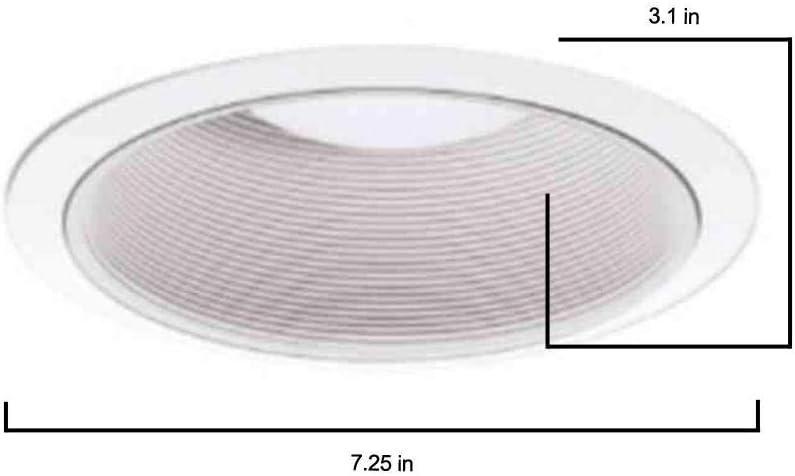 6'' White Baffle Recessed Trim