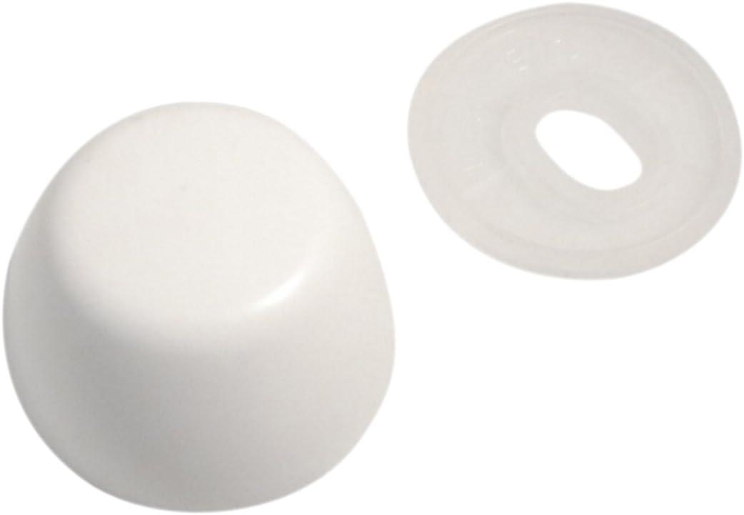Colonial White Plastic Bolt Cap and Base Set