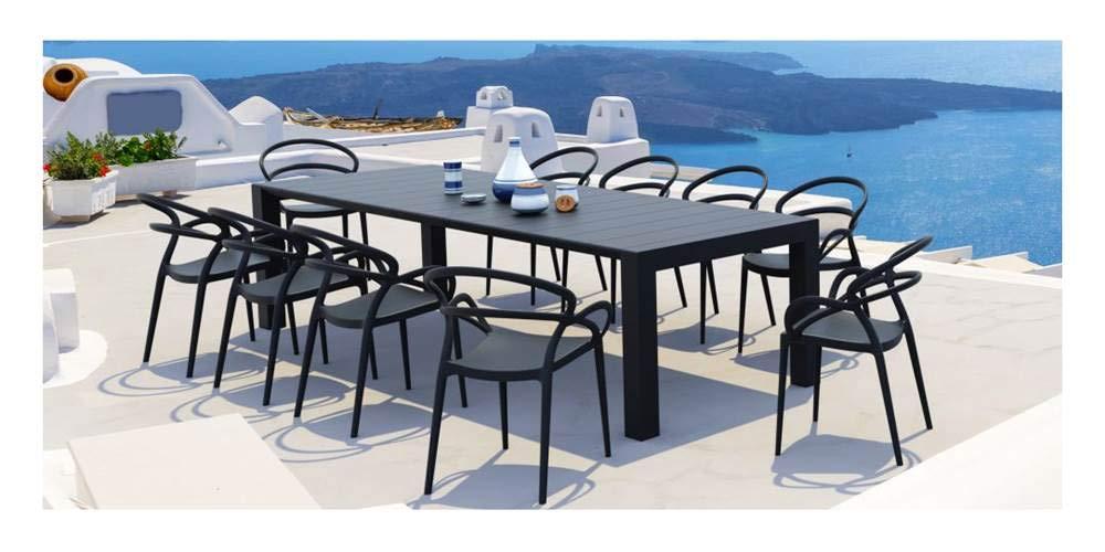 Comet 39.37'' Rectangular 10 - Person Outdoor Dining Set