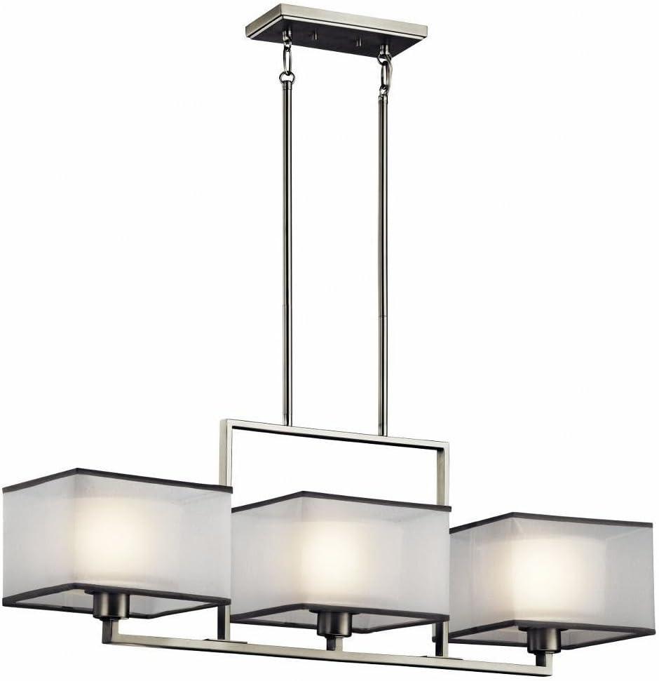 Kailey™ 3 Light Linear Chandelier Brushed Nickel