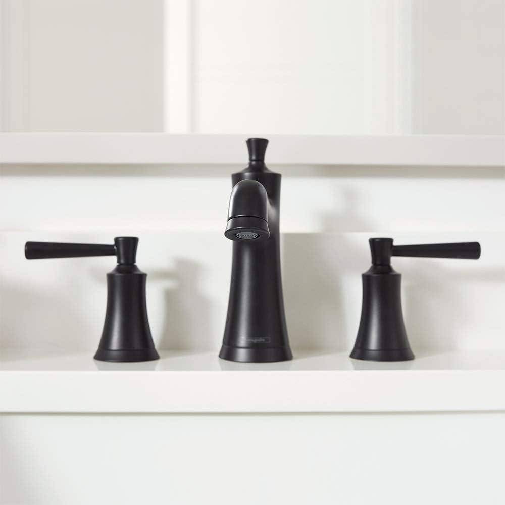 Joleena Matte Black Transitional 2-Handle Bathroom Sink Faucet