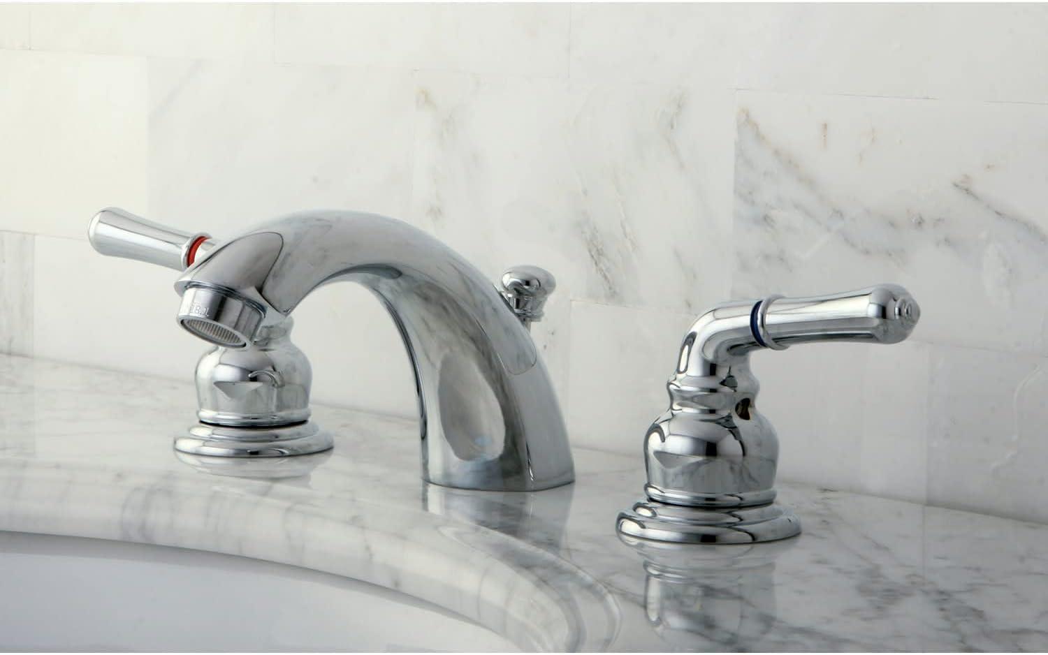 Kingston Brass KB954 Magellan Mini-Widespread Bathroom Faucet, Polished Chrome/Polished Brass