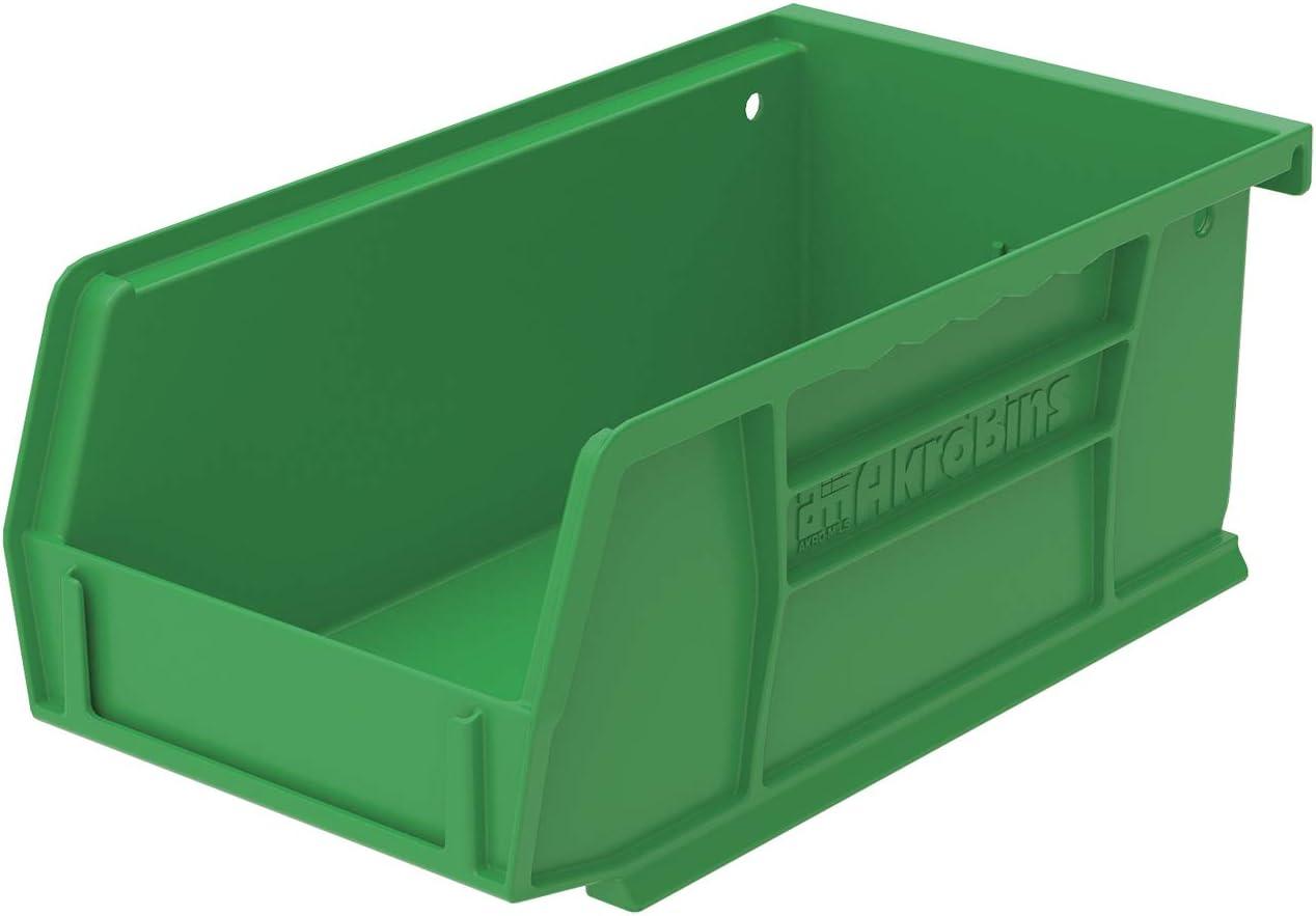 Green Stackable Plastic Storage Bin, 7 x 4 x 3 Inches