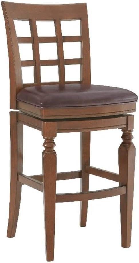 Napa Solid Rubber Wood Counter Height Swivel Stool With Back