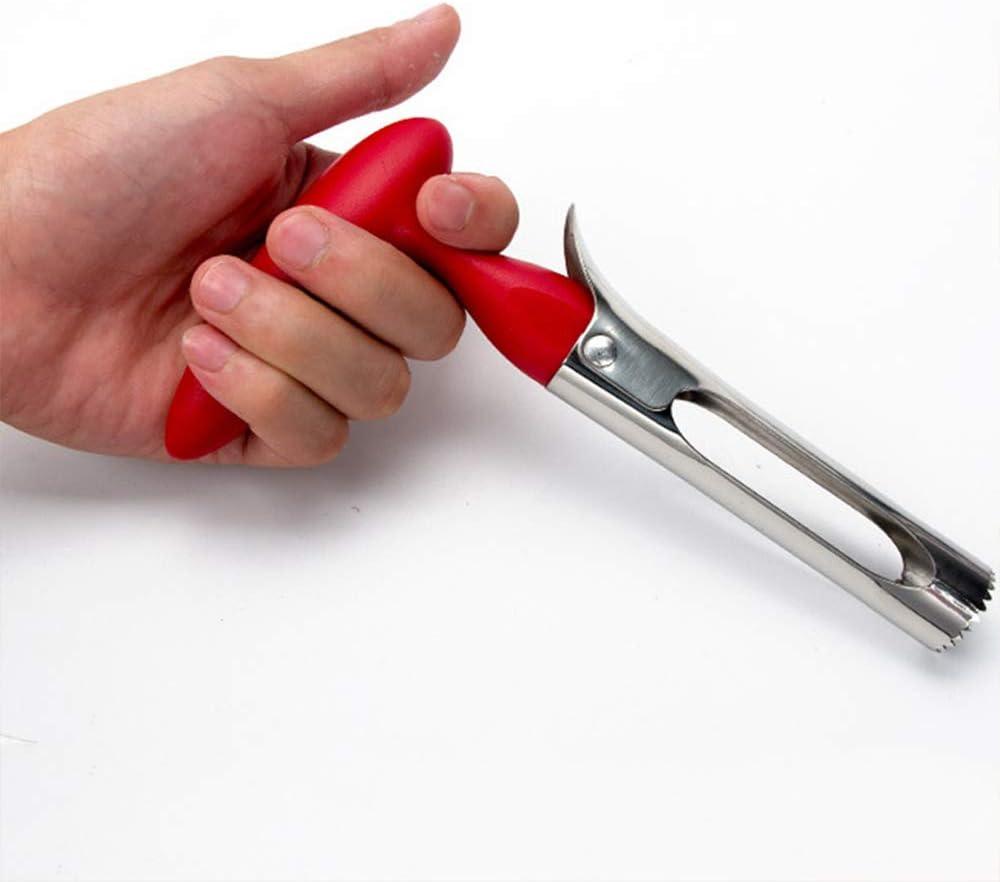 Stainless Steel Apple Corer with Red Ergonomic Handle