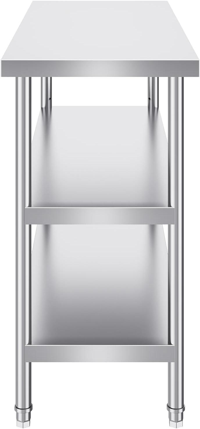 VEVOR VEVOR Stainless Steel Food Prep Table, Commercial Kitchen Worktable