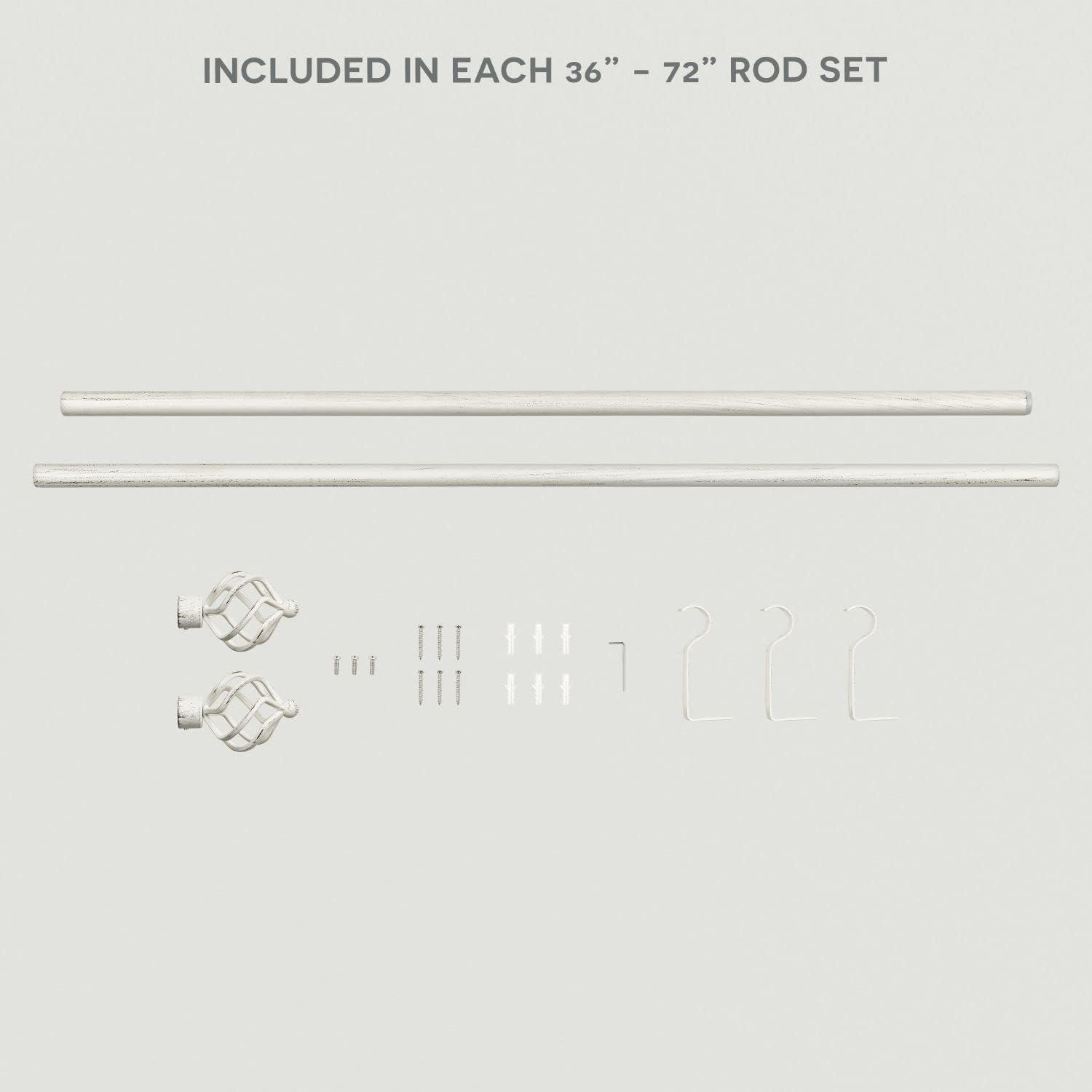 Exclusive Home Exclusive Home Torch Curtain Rod and Coordinating Finial Set, Adjustable